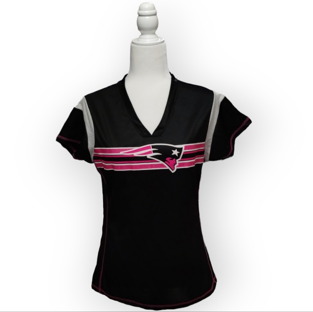 New England Patriots NFL Jersey Black/Pink Logo Size-M